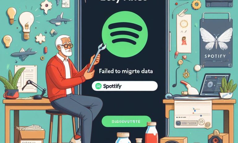 spotify failed to migrate data